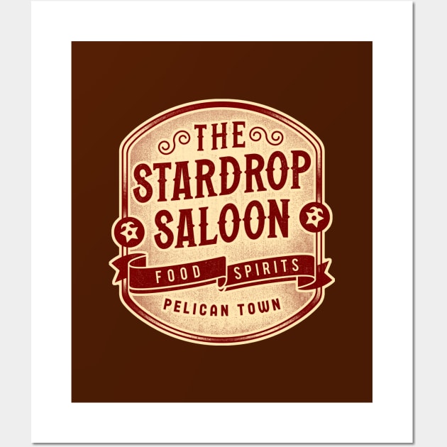 The Stardrop Saloon Crest Wall Art by Lagelantee